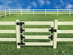 wooden fence high detail 3D Model