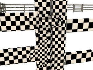 wooden fence high detail Modelo 3D