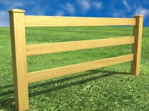 wooden fence high detail Modelo 3D