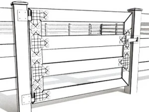 wooden fence high detail 3D Model