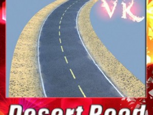 realistic desert road high resolution Modelo 3D