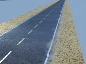 realistic desert road high resolution 3D Model