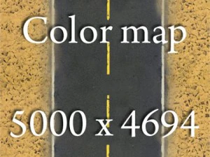 realistic desert road high resolution 3D Model