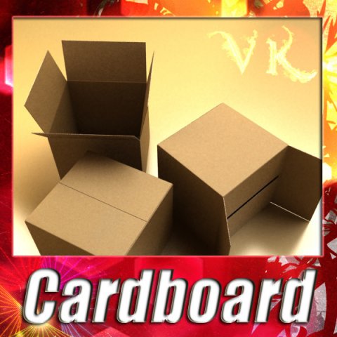 photoreal cardboard carton high res 3D 模型 .c4d .max .obj .3ds .fbx .stl .blend 