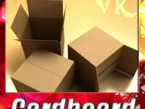 photoreal cardboard carton high res 3D मॉडल