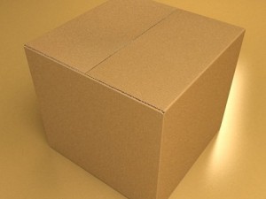 photoreal cardboard carton high res 3D 模型