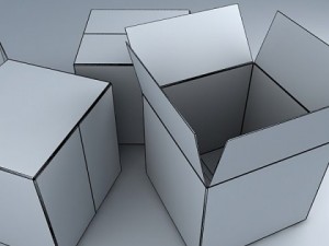 photoreal cardboard carton high res 3D 模型