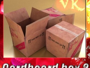 photoreal cardboard carton high res 3D मॉडल