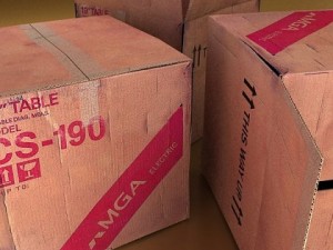 photoreal cardboard carton high res 3D Модель