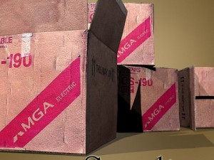 photoreal cardboard carton high res 3D Модель