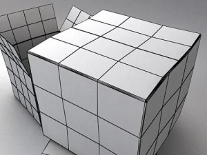 photoreal cardboard carton high res 3D Model