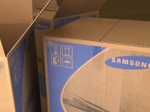 photorealistic cardboard box high res Model 3D