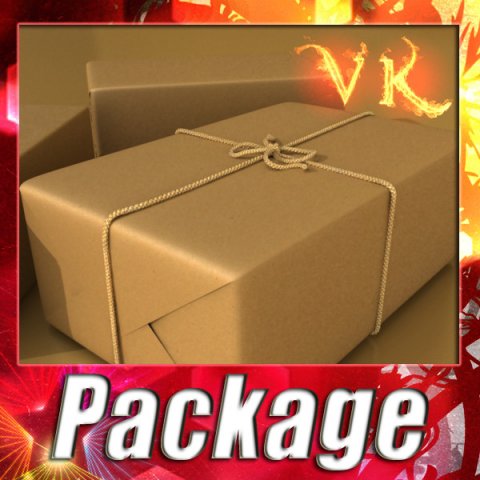cardboard box wrapped in brown paper Modelo 3D .c4d .max .obj .3ds .fbx .stl .blend 