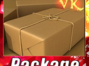 cardboard box wrapped in brown paper Modèle 3D