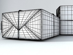 cardboard box wrapped in brown paper Modelo 3D