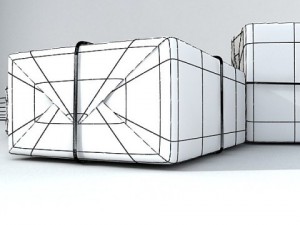 cardboard box wrapped in brown paper Modelo 3D