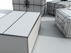 cardboard box wrapped in brown paper Modelo 3D