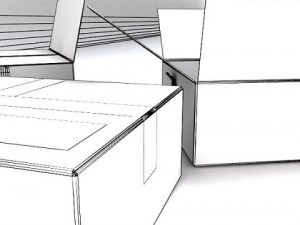 cardboard box with tape  mailing label 3D-Modell