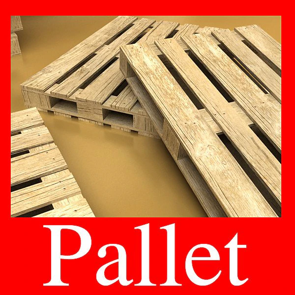 photorealistic wood pallet high res 3D Model .c4d .max .obj .3ds .fbx .stl .blend 