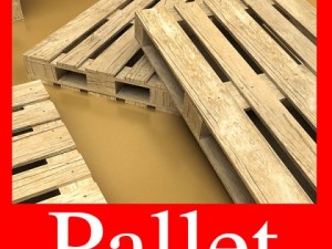 photorealistic wood pallet high res 3D Model