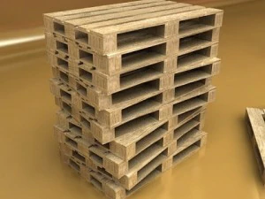 photorealistic wood pallet high res 3D Model