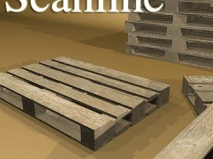 photorealistic wood pallet high res 3D Model