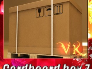 photorealistic cardboard box  pallet high res 3D Model