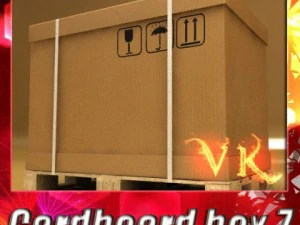 fotorealistyczna paleta kartonowa o wysokiej rozdzielczości Model 3D