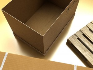 photorealistic cardboard box  pallet high res Modèle 3D