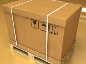 photorealistic cardboard box  pallet high res Modèle 3D