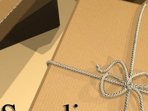 photorealistic cardboard box  rope high res 3D 모델