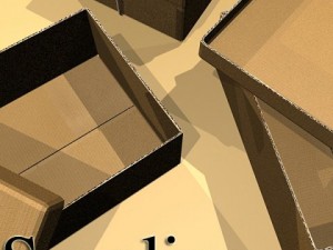photorealistic cardboard box  rope high res 3D 모델