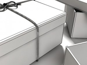 photorealistic cardboard box  rope high res 3D 모델
