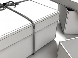 photorealistic cardboard box  rope high res 3D Model