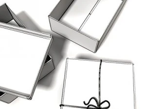 photorealistic cardboard box  rope high res 3D Model