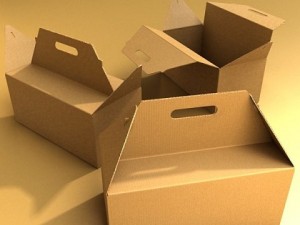 photorealistic cardboard carrier box high res Modelo 3D