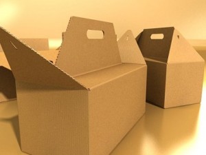 photorealistic cardboard carrier box high res Modelo 3D