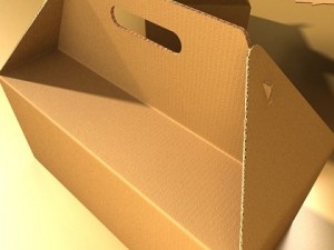 photorealistic cardboard carrier box high res Modelo 3D