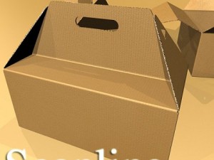 photorealistic cardboard carrier box high res Modelo 3D