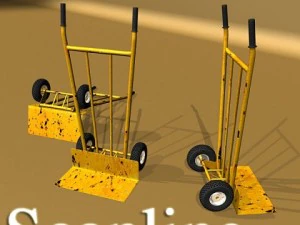 hand truck high res textures 3D Model