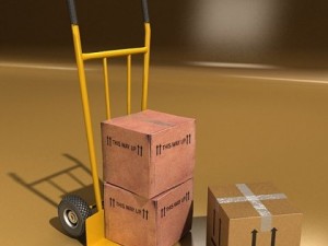hand truck  cartons high res 3D-Modell