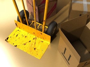 hand truck  cartons high res 3D-Modell