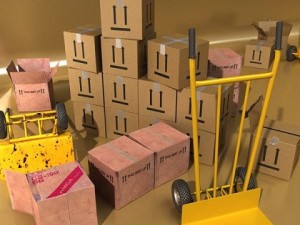 hand truck  cartons high res 3D-Modell
