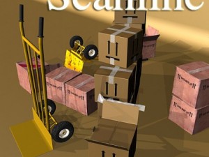 hand truck  cartons high res 3D-Modell