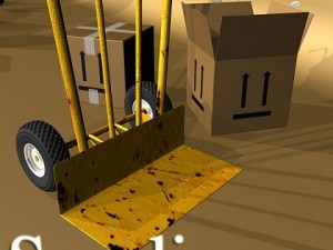 hand truck  cartons high res 3D-Modell