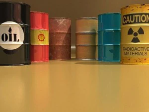 metal drums  pallets bundle high res 3D Model