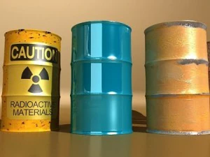 metal drums  pallets bundle high res 3D Model