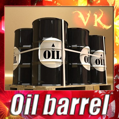 metal oil drums  pallet high resolution Modello 3D .c4d .max .obj .3ds .fbx .stl .blend 