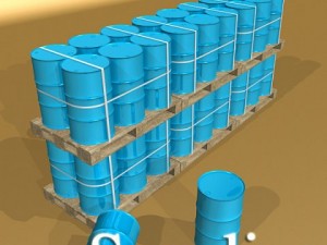 blue barrel pallet high resolution textures 3D 모델