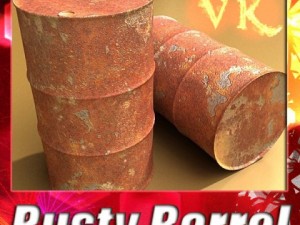 rusty barrel pallet high resolution textures 3D Model